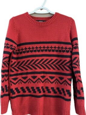 Forever 21 Red Ribbed Knit Sweater